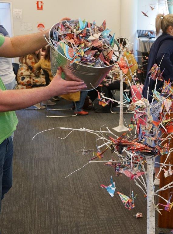 bucket of cranes